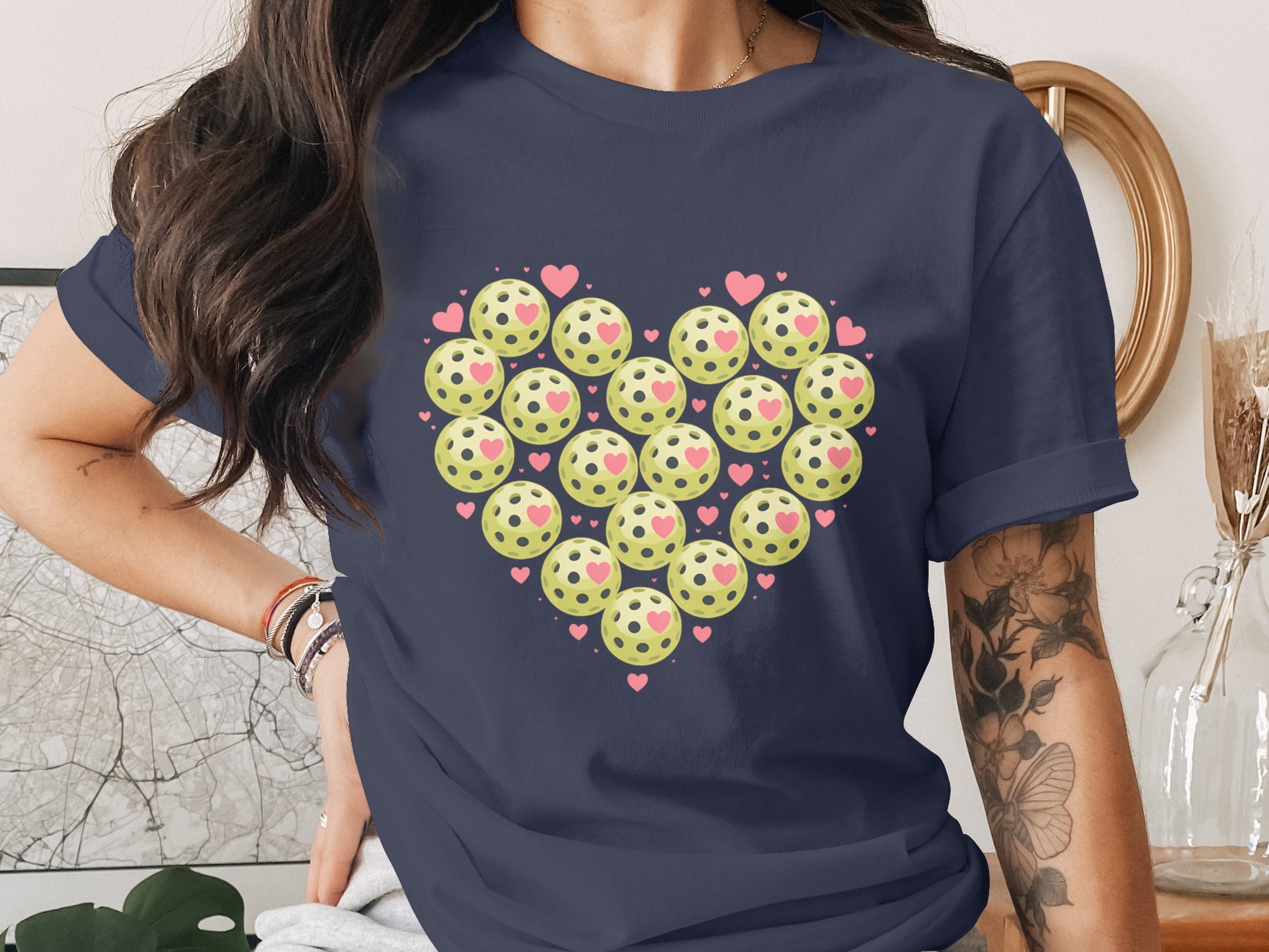 Pickleball Heart T-Shirt, Valentines Day Gift, Sporty T Shirt, Pickleball Lover, Gift For Him Her, Cool Graphic Tee, Trending Shirt