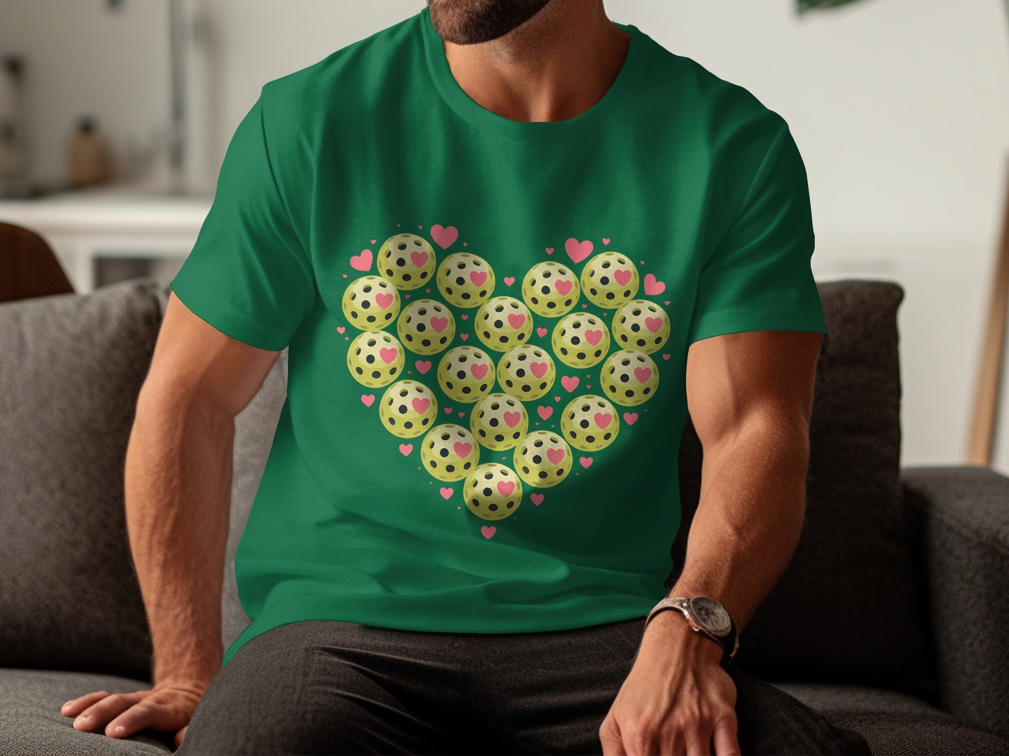 Pickleball Heart T-Shirt, Valentines Day Gift, Sporty T Shirt, Pickleball Lover, Gift For Him Her, Cool Graphic Tee, Trending Shirt
