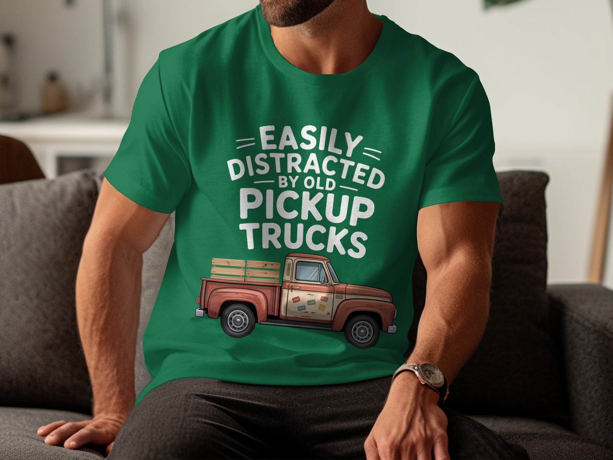 Easily Distracted By Old Pickup Trucks T-shirt