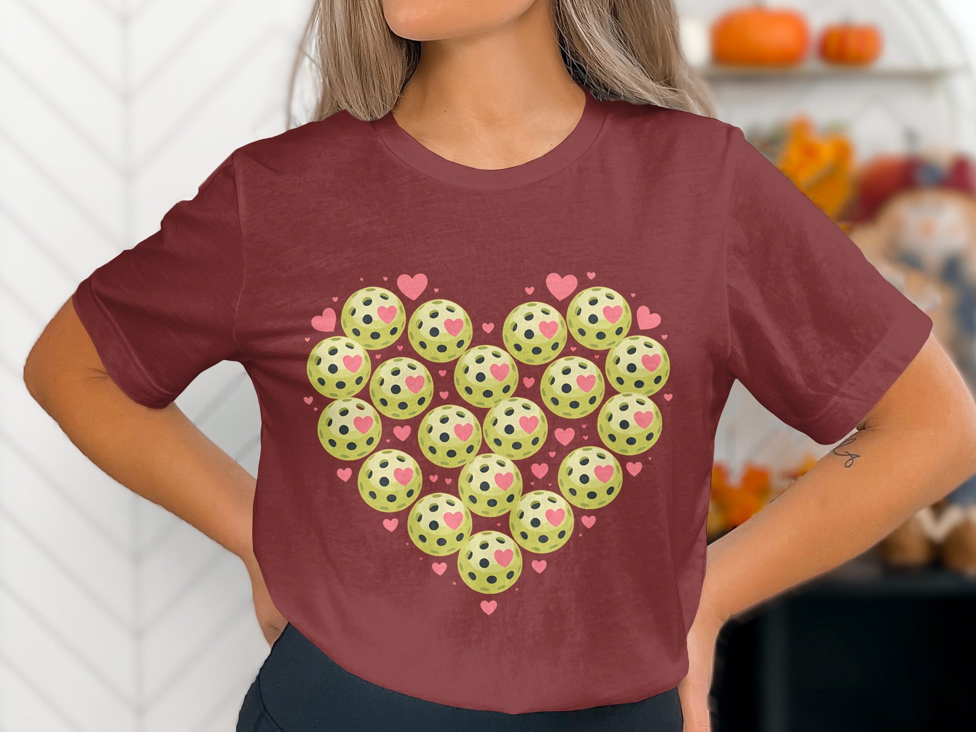 Pickleball Heart T-Shirt, Valentines Day Gift, Sporty T Shirt, Pickleball Lover, Gift For Him Her, Cool Graphic Tee, Trending Shirt