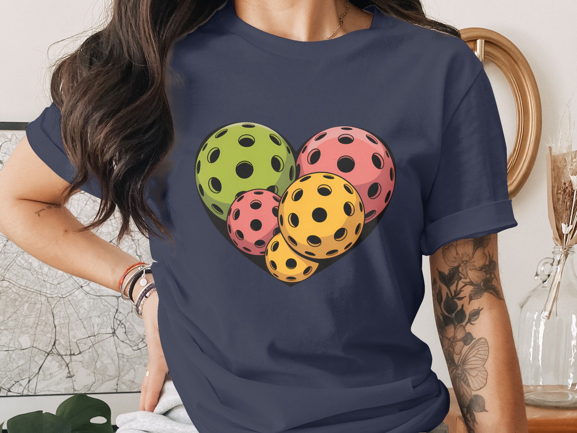 Pickleball Heartbeat T Shirt, Cute Sports T Shirt, Funny Team T Shirt, Trendy Gift Tee, Player Graphic T Shirt, Sports Lover Apparel