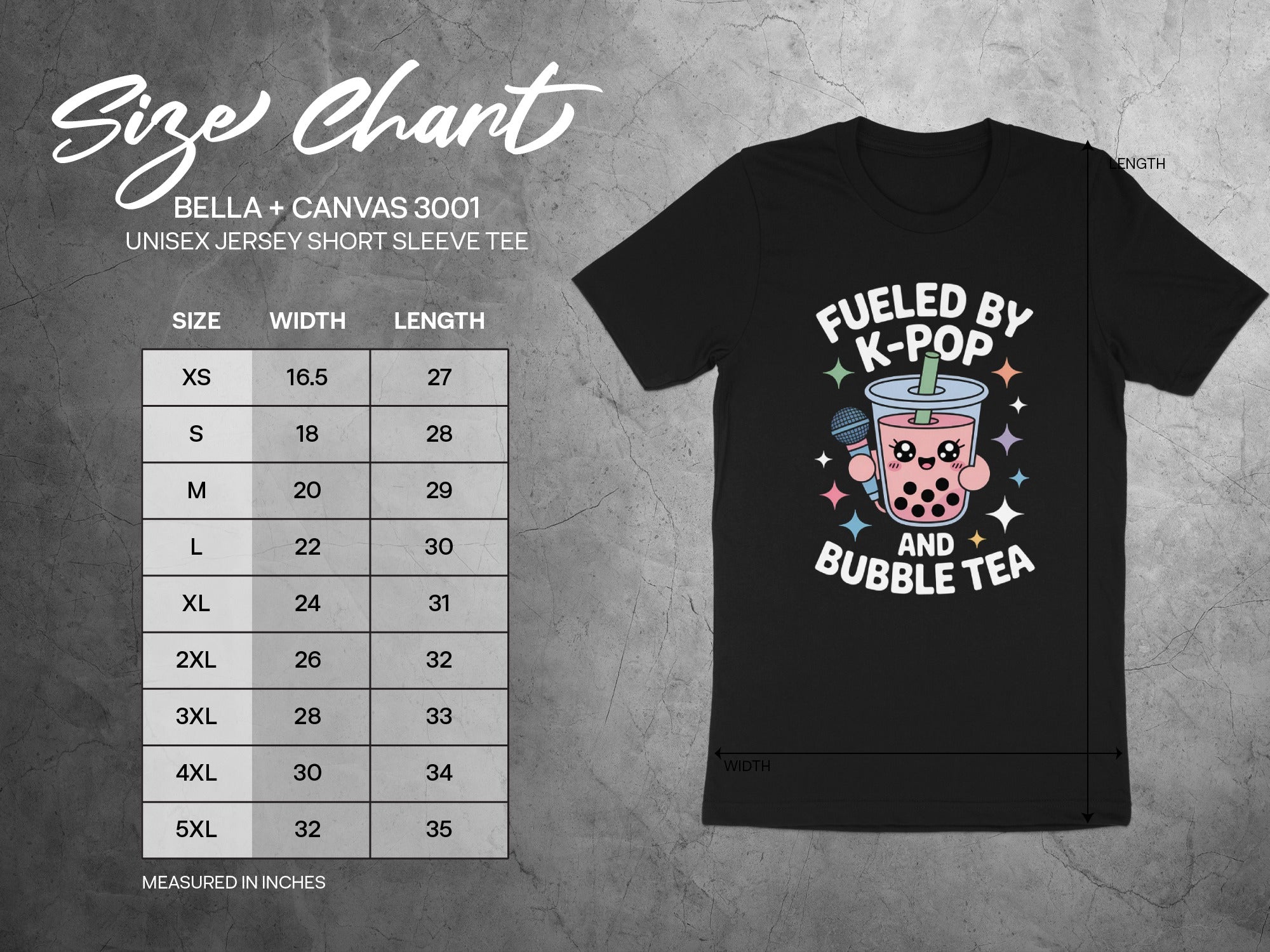 Fueled by K-pop and Bubble Tea Unisex Jersey Tee
