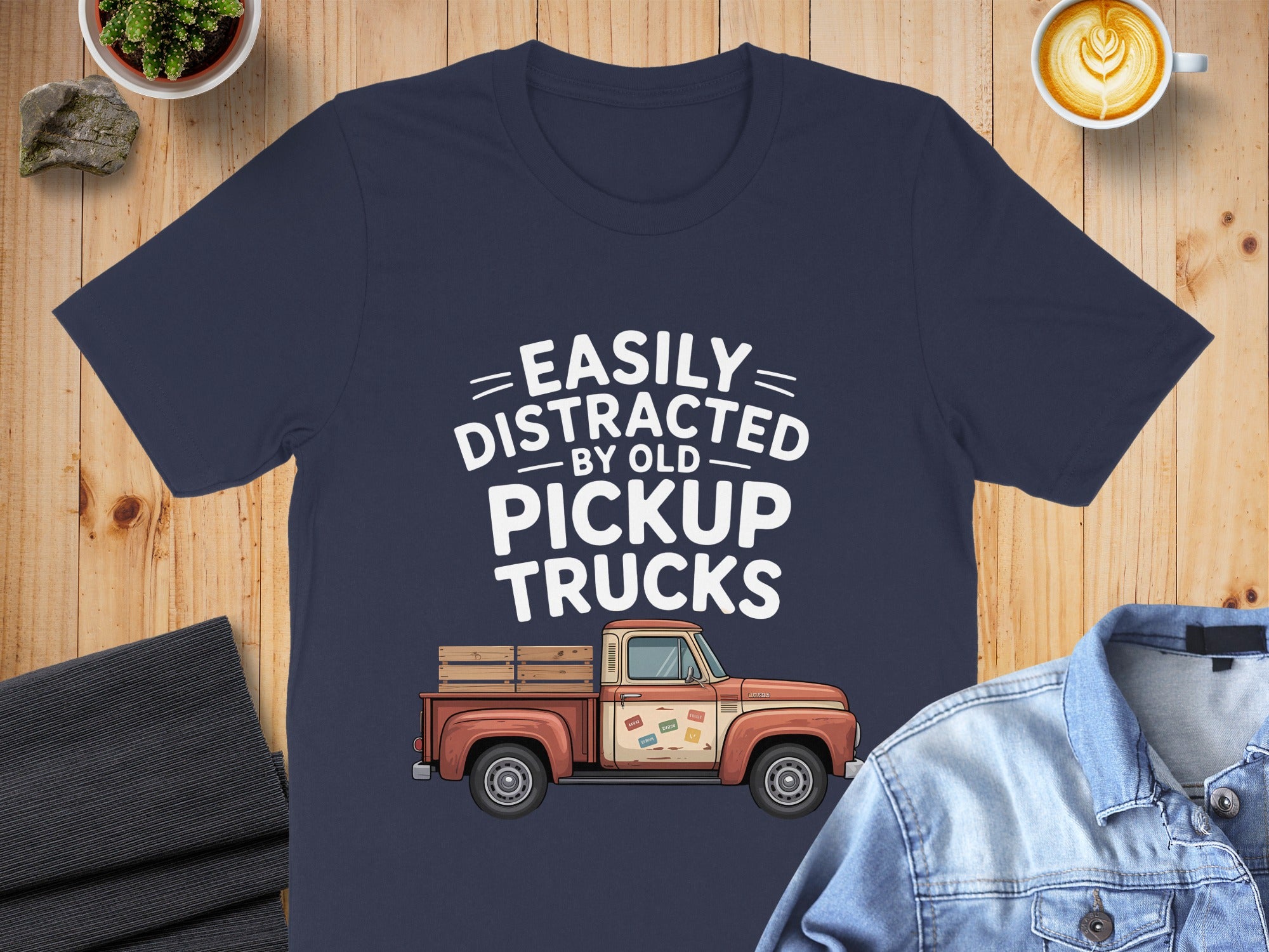 Easily Distracted by Old Pickup Trucks T-shirt
