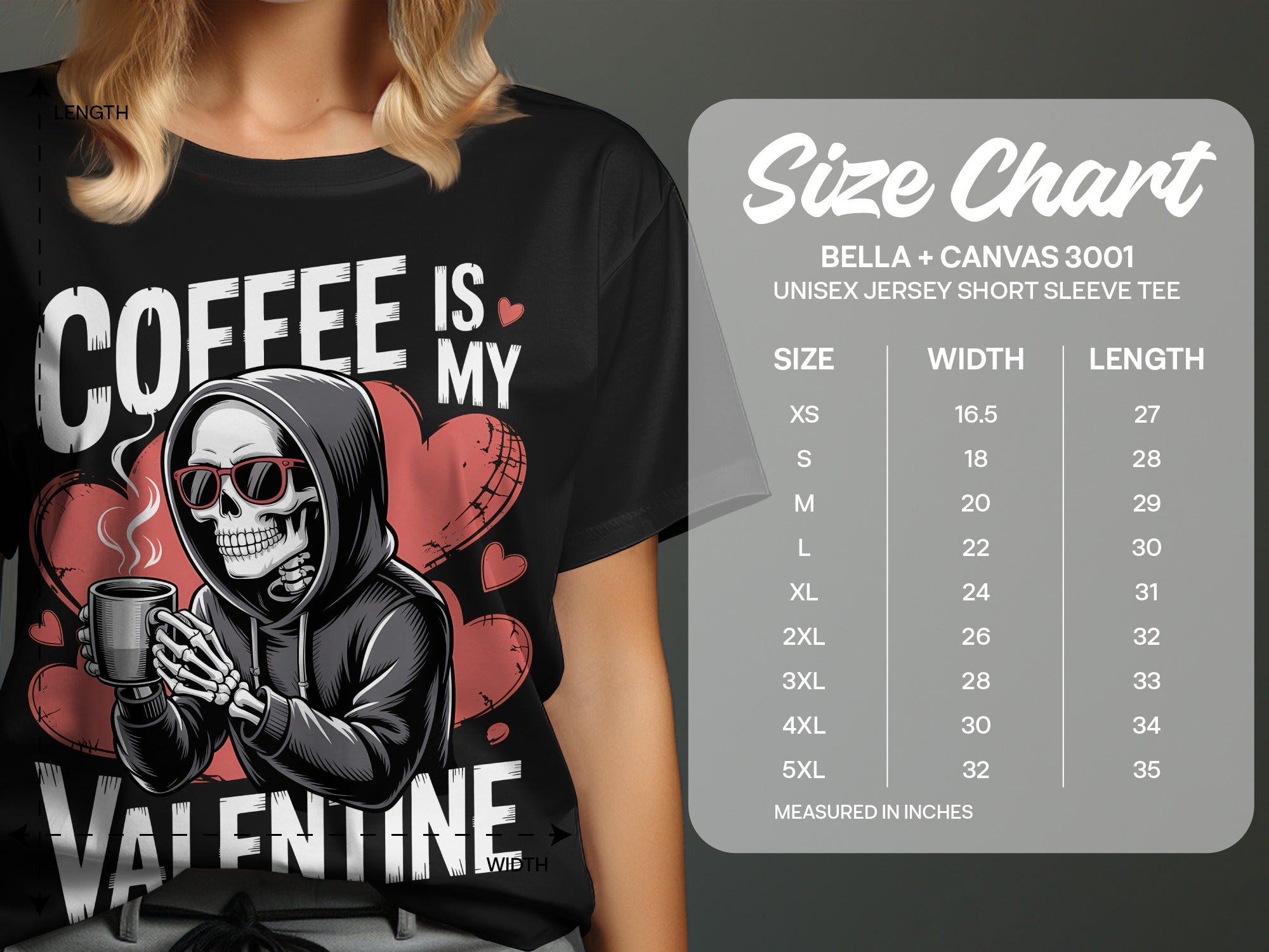 Coffee Is My Valentine T-Shirt, Funny Skeleton T Shirt, Valentine's Day Shirt, Valentines Gift For Coffee Lover, Unique Gift T-Shirt