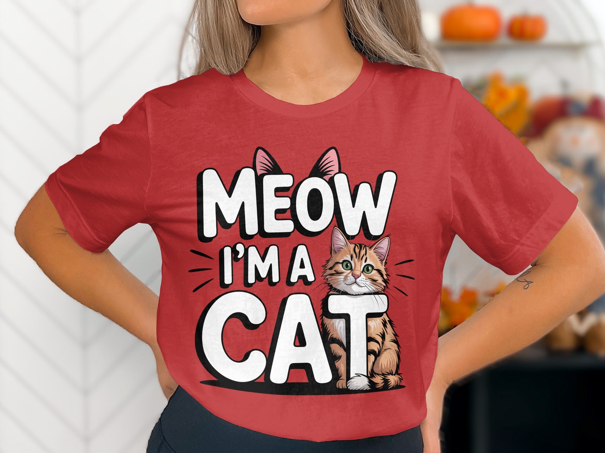 Meow I'm A Cat Graphic Tee for Cat Lovers Shirt