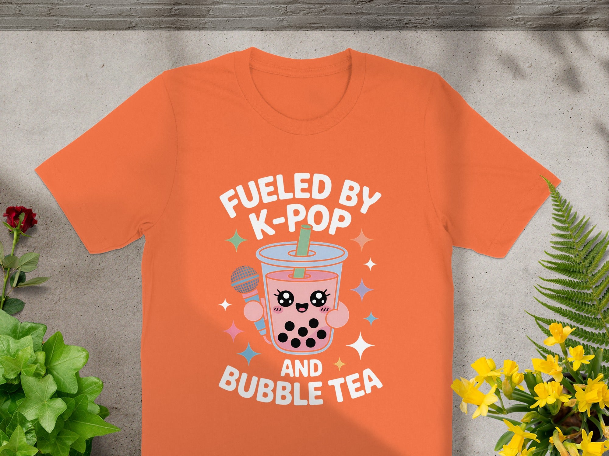 Fueled By K-Pop and Bubble Tea Graphic Tee
