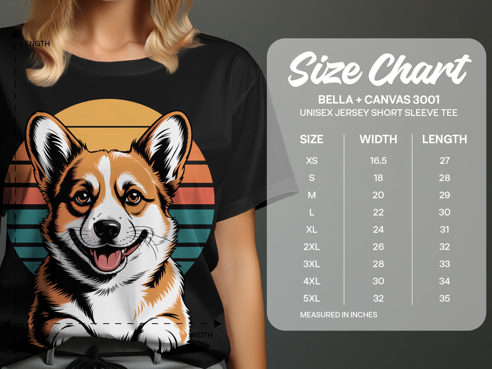 Cute Corgi Dog T-Shirt, Retro Sunset Design, Dog Lover Tee, Unique Graphic Tee, Funny Dog T Shirt, Trendy TShirt, Dog Breed Tee, Pet TShirt