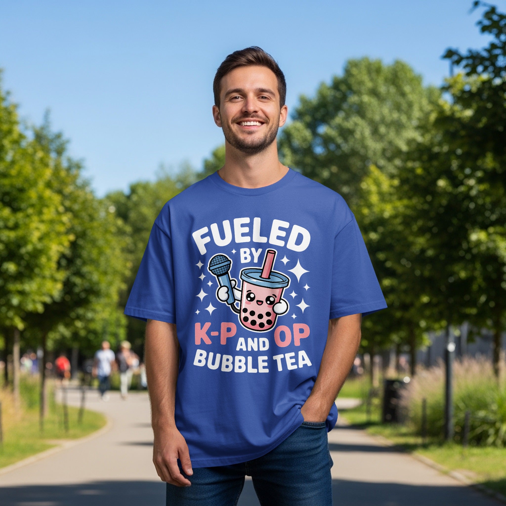 Fueled By K-Pop and Bubble Tea Graphic Tee