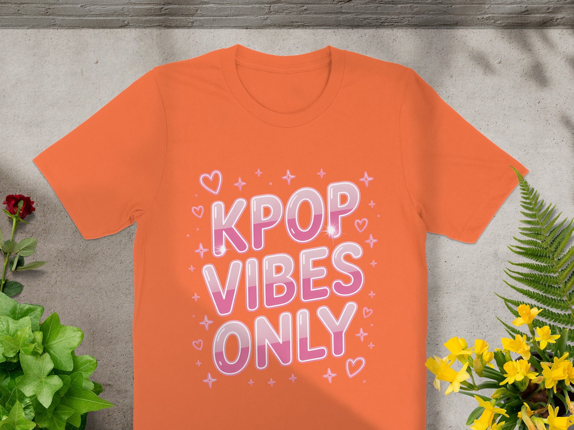 KPOP Vibes Only Cute Graphic Tee Shirt for Fans