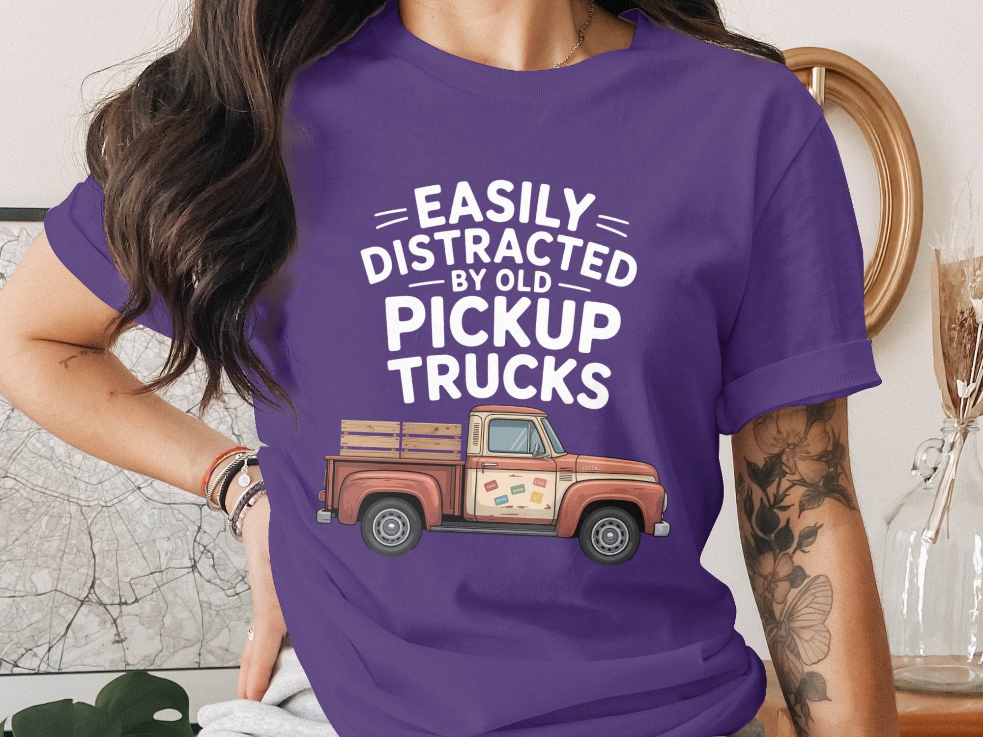Easily Distracted By Old Pickup Trucks T-shirt
