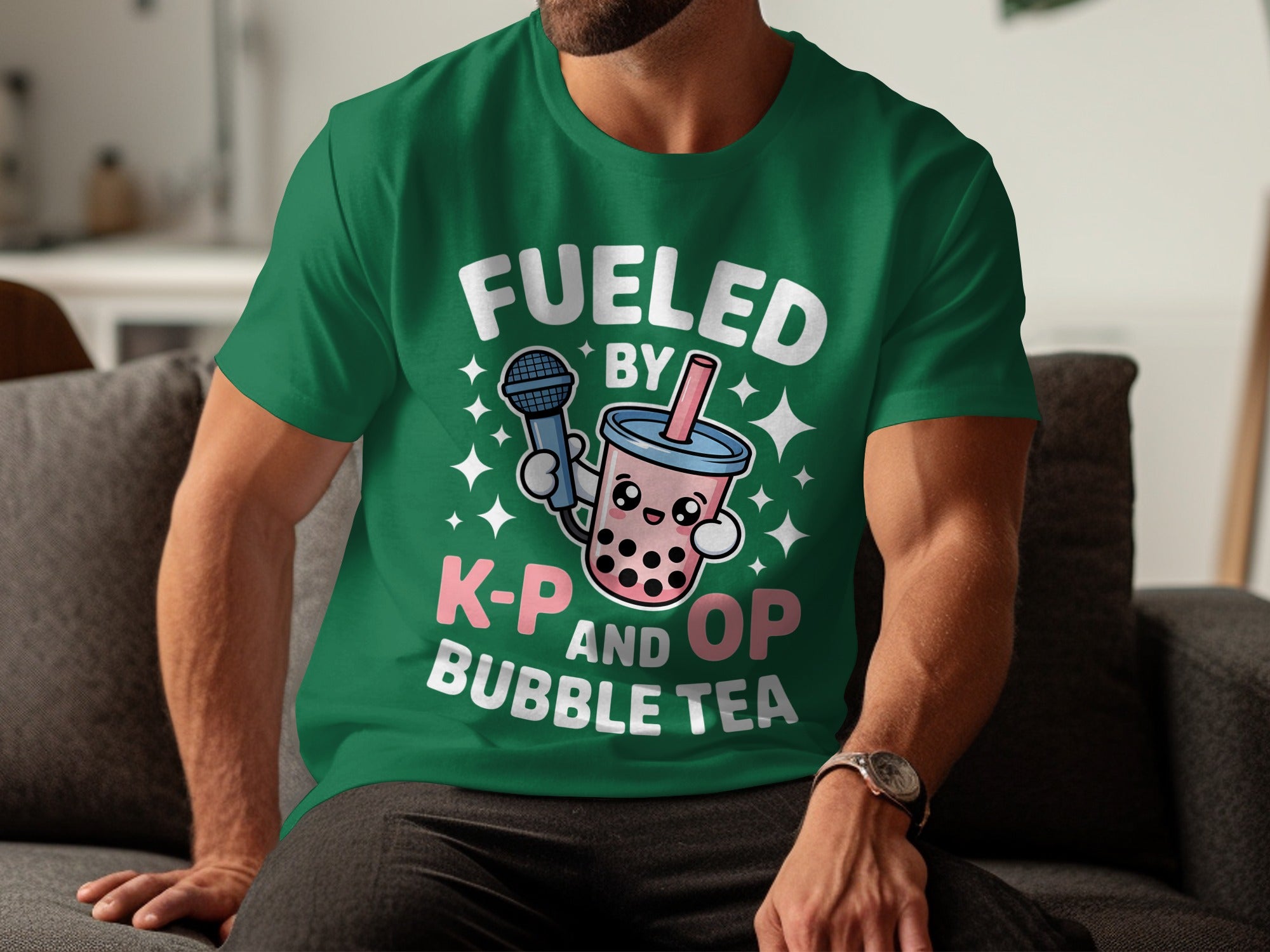 Fueled By K-pop And Bubble Tea Graphic Tee