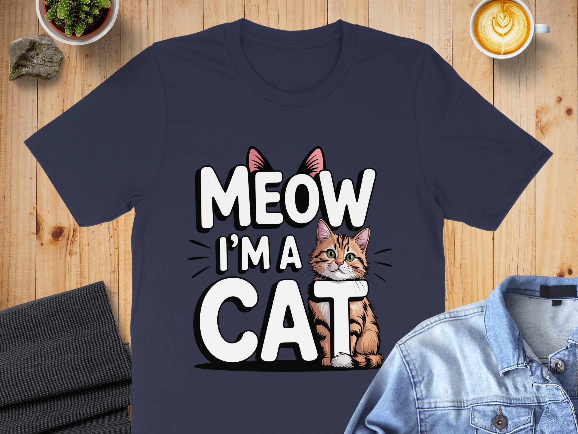 Meow I'm a Cat Graphic Tee for Cat Lovers Shirt