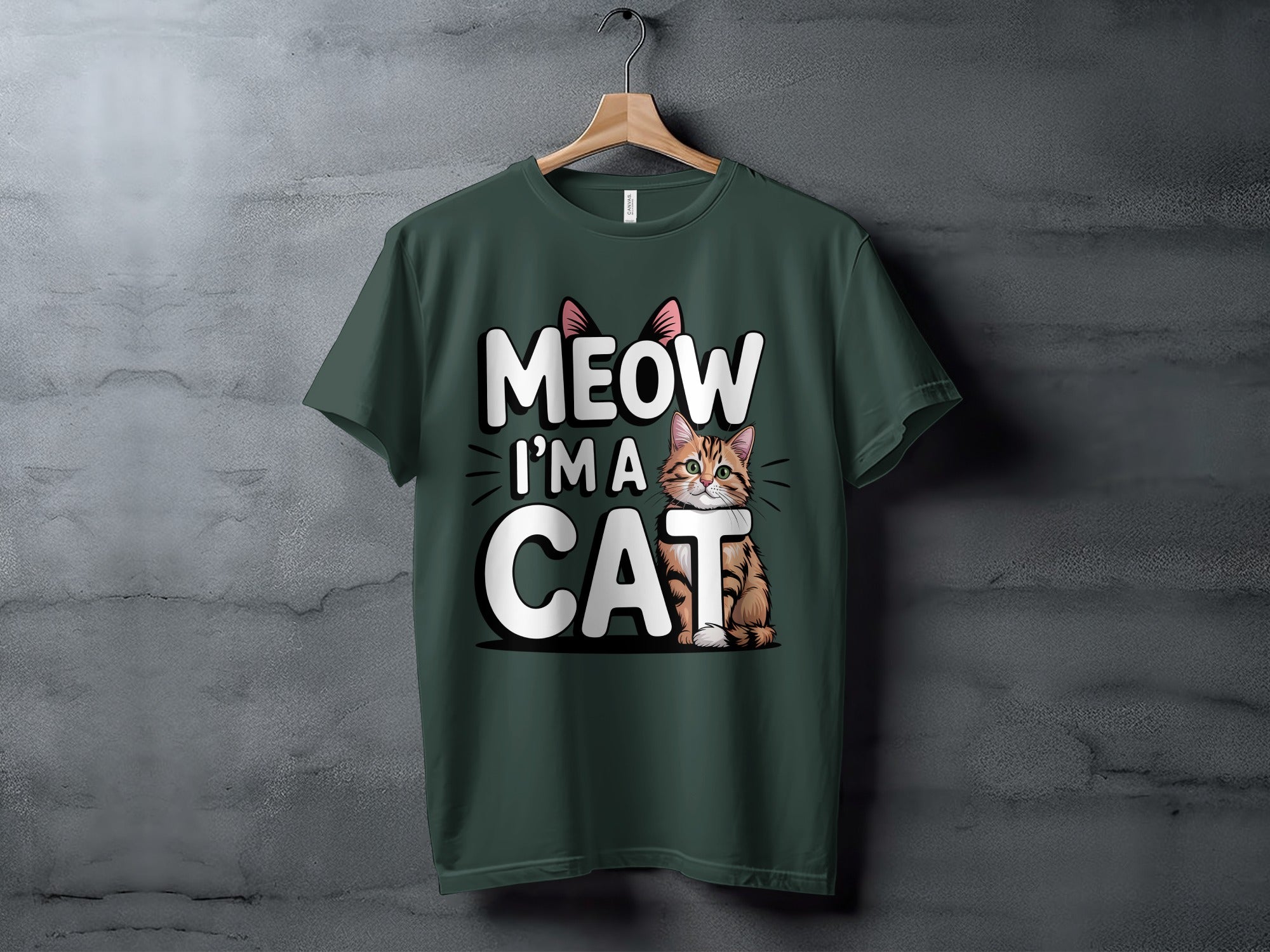 Meow I'm A Cat T-shirt with Cute Cat Design
