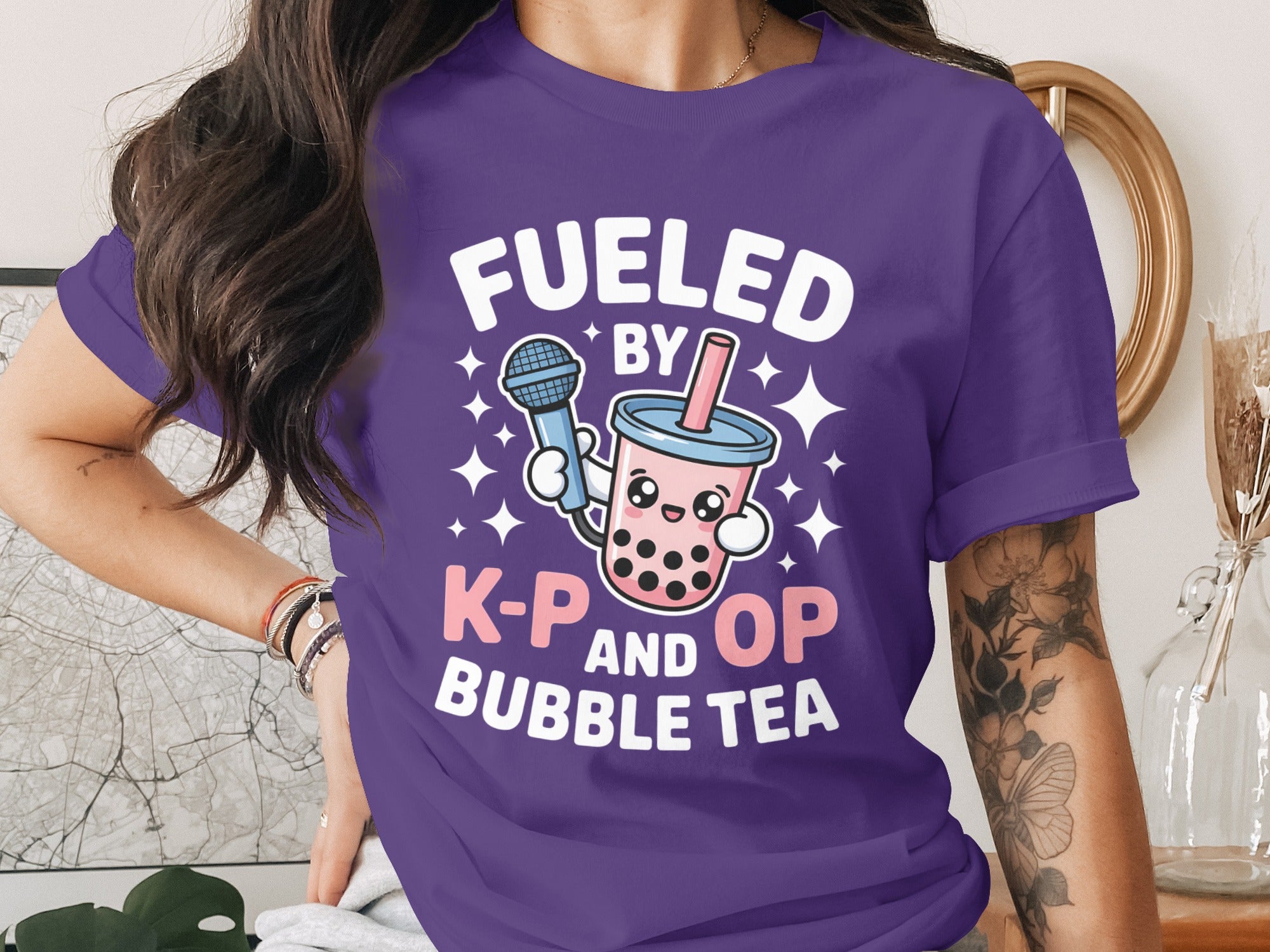 Fueled by K-pop and Bubble Tea Graphic Tee