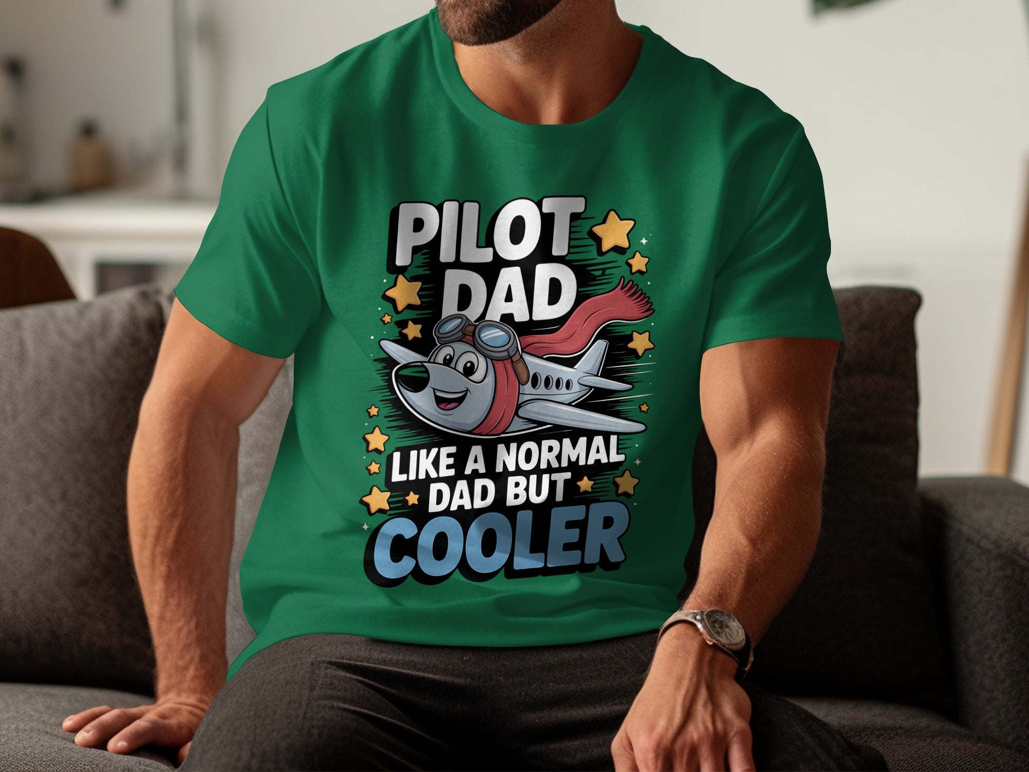 Pilot Dad T-Shirt, Cool Dad Shirt, Airplane Dad Gift, Best Pilot Dad Tee, Funny Dad T-Shirt, Gift for Pilot Father, Aviation Dad