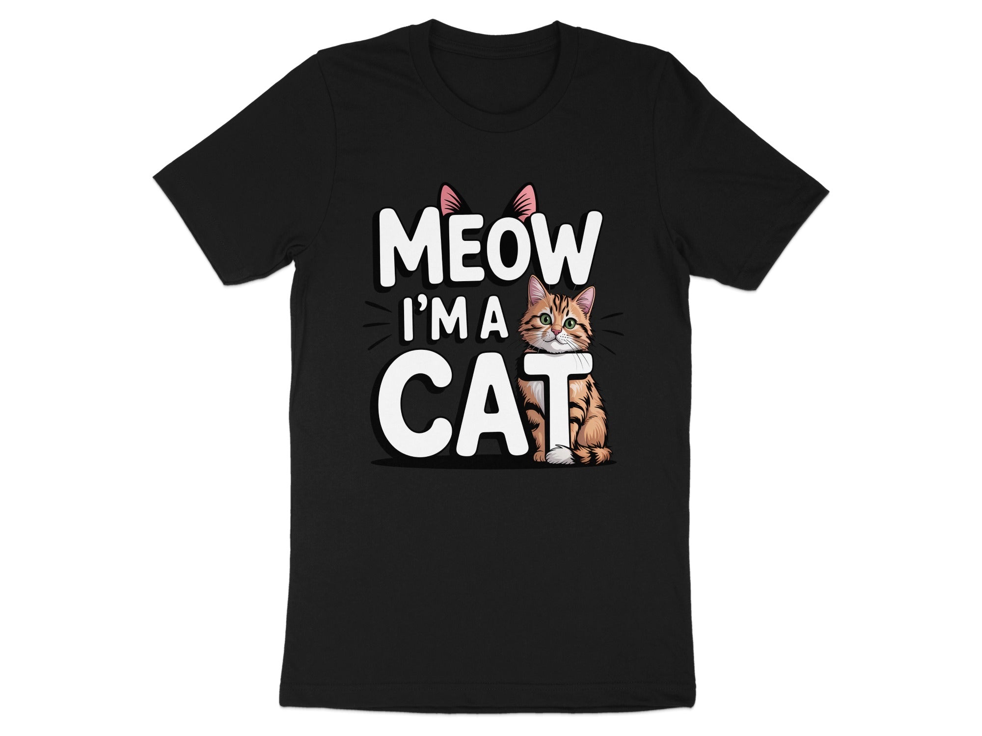 Meow I'm a Cat Funny Graphic Tee Shirt Product