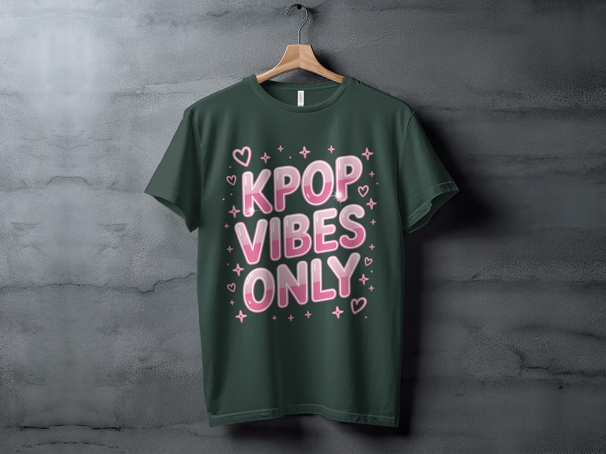 Trendy KPOP Vibes Only Graphic Tee for Kpop Fans